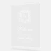 Élégant Mariage de la crête de monogramme ornée Bi (Angle)