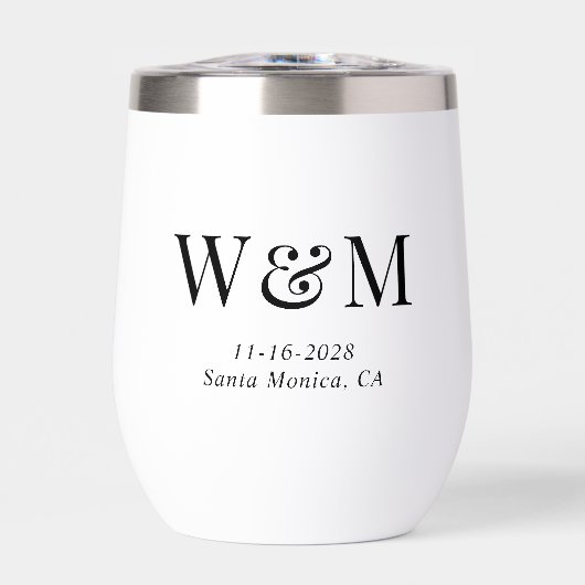 Élégant Mariage de la mariée de chambre Monogramme (Avant)