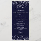 Élégant Mariage de la Marine Carte menu Événement  (Devant)