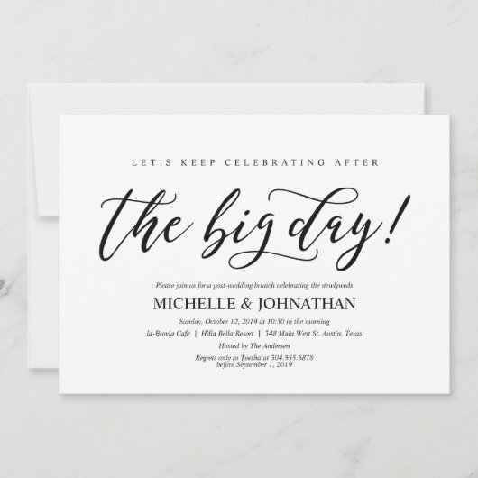 Élégant Mariage de la poste russe sur invitation à (Devant)