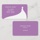 Élégant Mariage de lavande Carte de visite (Devant / Derrière)