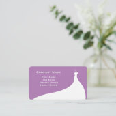 Élégant Mariage de lavande Carte de visite (Debout devant)