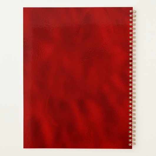 Élégant Mariage de luxe rouge or Floral (Dos)