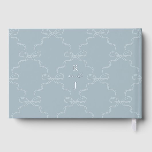 Élégant Mariage de monogramme à main et à ruban (Verso)