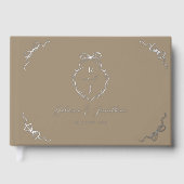 Élégant Mariage de monogramme à main et à ruban (Recto)