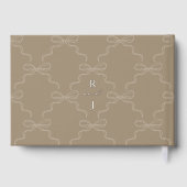 Élégant Mariage de monogramme à main et à ruban (Verso)