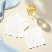 Élégant Mariage de monogramme à main et à ruban