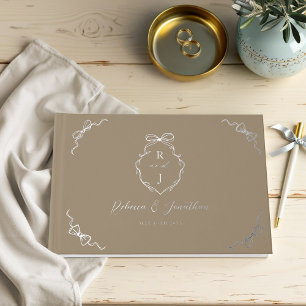 Élégant Mariage de monogramme à main et à ruban