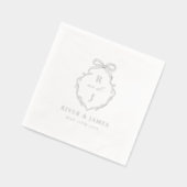 Élégant Mariage de monogramme à main et à ruban (Gauche)