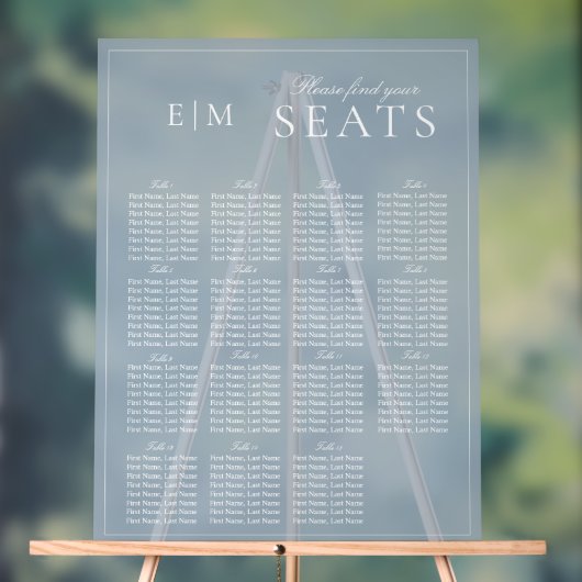 Élégant Mariage de Monogramme bleu foncé (Neutre)