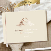Élégant Mariage de Monogramme Champagne et Real Fo