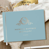 Élégant Mariage de monogramme de verre marin et de