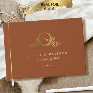 Élégant Mariage de monogramme en terre cuite et en