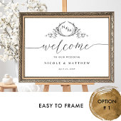 Élégant Mariage de Monogramme noir Affiche de bien