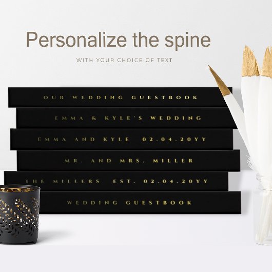 Élégant Mariage de monogramme noir et réel