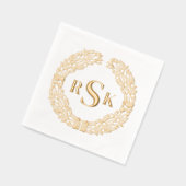 Élégant Mariage de monogramme traditionnel à couro (Gauche)