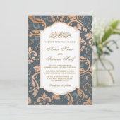 Elégant mariage de musulmans d'or Invitations (Debout devant)