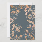 Elégant mariage de musulmans d'or Invitations (Dos)