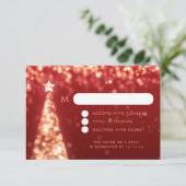 Élégant mariage de Noël Festif RSVP Gold (Debout devant)