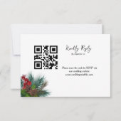 Élégant mariage de noël Kindly RSVP (Devant)
