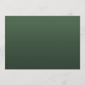 Élégant Mariage de Noël Menu Vert Or (Dos)