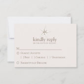 Elégant Mariage de poisson Starfish RSVP (Devant)