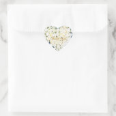 Élégant Mariage de roses blanches Merci Sticker (Sac)