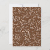 Elégant Mariage de rouille florale Cartes de table (Dos)