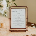 Élégant Mariage de script chic Modèle de menu en b<br><div class="desc">Ce menu imprimé personnalisable ajoute une touche sophistiquée et polie à votre expérience culinaire. Disposant d'un agencement propre et d'une calligraphie élégante en haut, il répertorie l'entrée, l'entrée, le plat et le dessert dans un format facile à lire. Parfaits pour les mariages, les dîners de répétition ou tout événement formel,...</div>