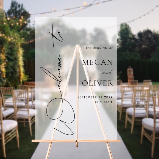 Élégant Mariage de script de calligraphie Bienvenu