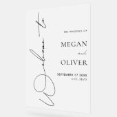 Élégant Mariage de script de calligraphie Bienvenu (Angle)