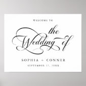 Élégant Mariage de script de charme Affiche de bie (Devant)