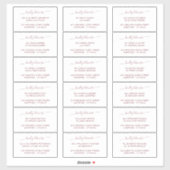 Élégant Mariage de script Étiquette de adresse inv (Feuille)