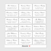 Élégant Mariage de script Étiquette de adresse inv (Feuille)