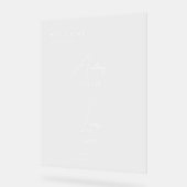 Élégant Mariage de script moderne Bienvenue (Angle)