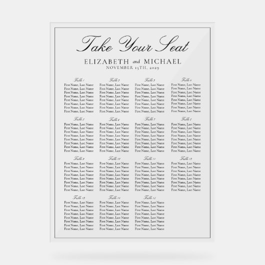 Elégant Mariage de script noir et blanc (Recto)