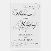 Élégant Mariage de script noir formel (Recto)