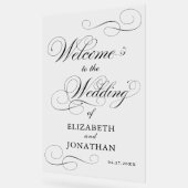 Élégant Mariage de script noir formel (Angle)