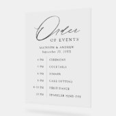 Elégant Mariage de script noir Ordre des événement (Angle)