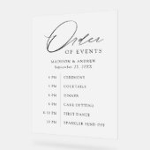Elégant Mariage de script noir Ordre des événement (Angle)