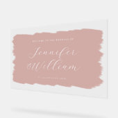 Élégant Mariage de script Welcome Paint Blush (Angle)