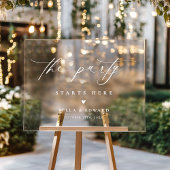 Élégant Mariage de script Welcome signature acryli