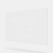 Élégant Mariage de script Welcome signature acryli (Angle)