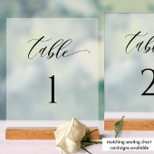 Élégant Mariage de style givré Numéro de table