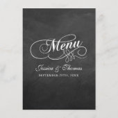 Élégant Mariage de tableau de bord Modèles de menu (Dos)
