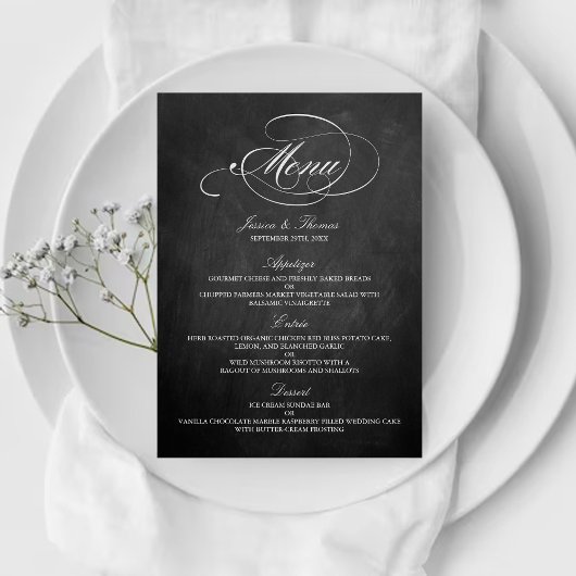 Élégant Mariage de tableau de bord Modèles de menu