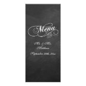Élégant Mariage de tableau de bord Modèles de menu (Dos)