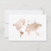 Élégant Mariage de thème de voyage | Carte sur le  (Dos)