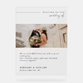 Elégant Mariage de typographie moderne Bienvenue (Recto)