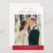 élégant mariage de vacances moderne faire-part (Devant / Derrière)